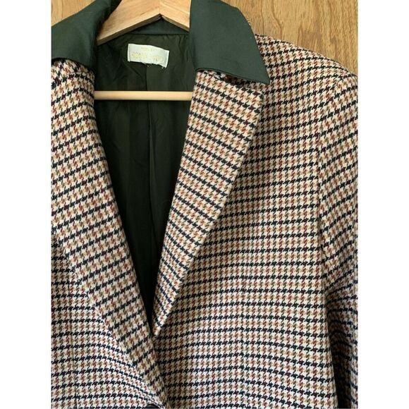 Torn by Ronny Kobo Anok Houndstooth‎ Blazer in Forest Combo Size L - Picture 6 of 12